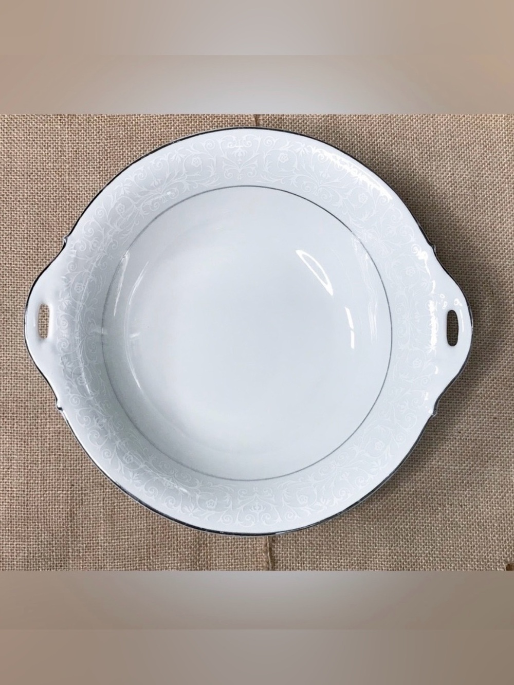 Vintage Nobility China Queens Bouquet Serving Bowl Elegant Minimalist Fairycore